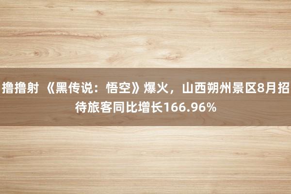 撸撸射 《黑传说：悟空》爆火，山西朔州景区8月招待旅客同比增长166.96%